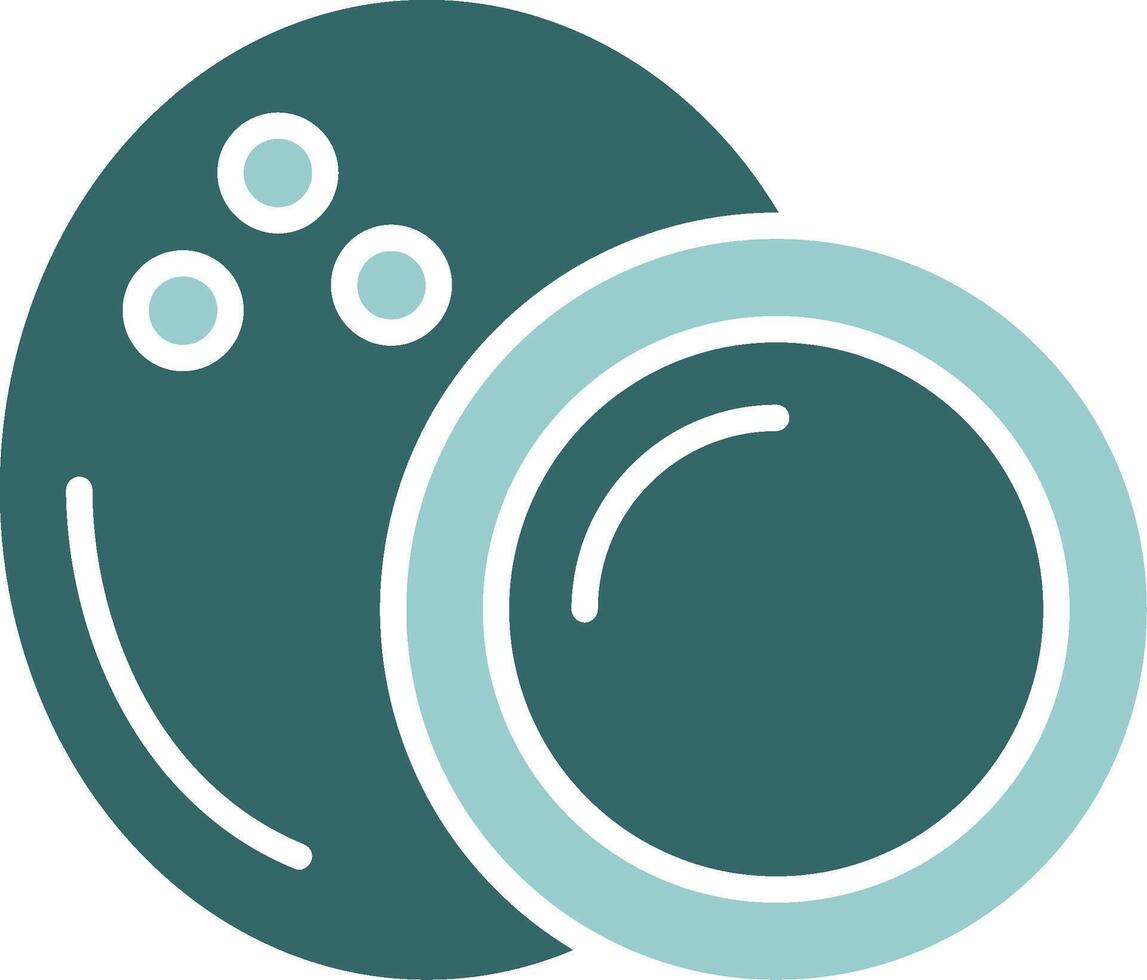 Coconut Two Color Icon Design vector