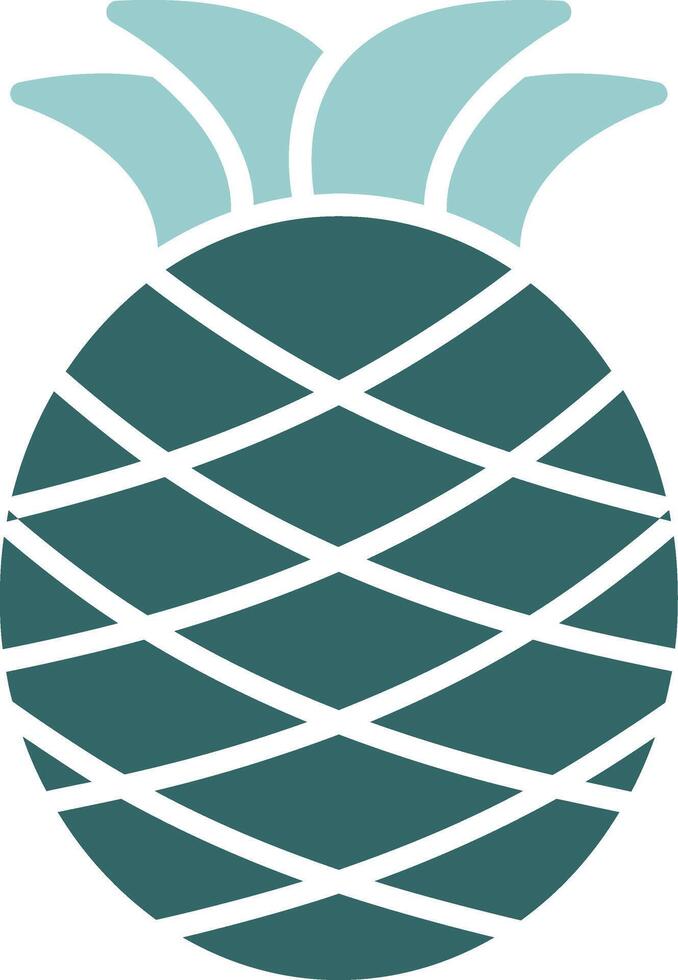 Pineapple Two Color Icon Design vector