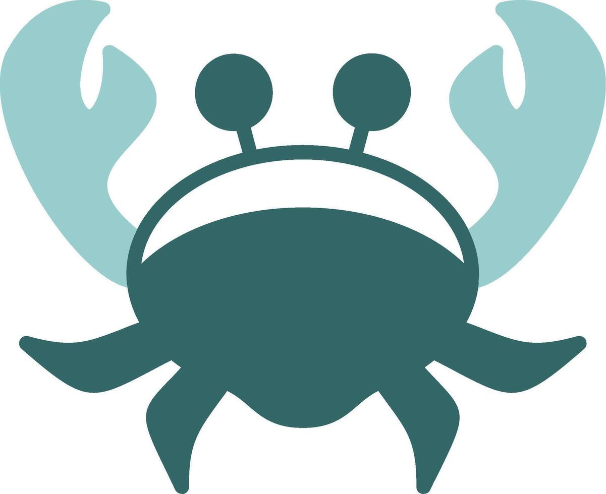 Crab Solid Icon Design vector