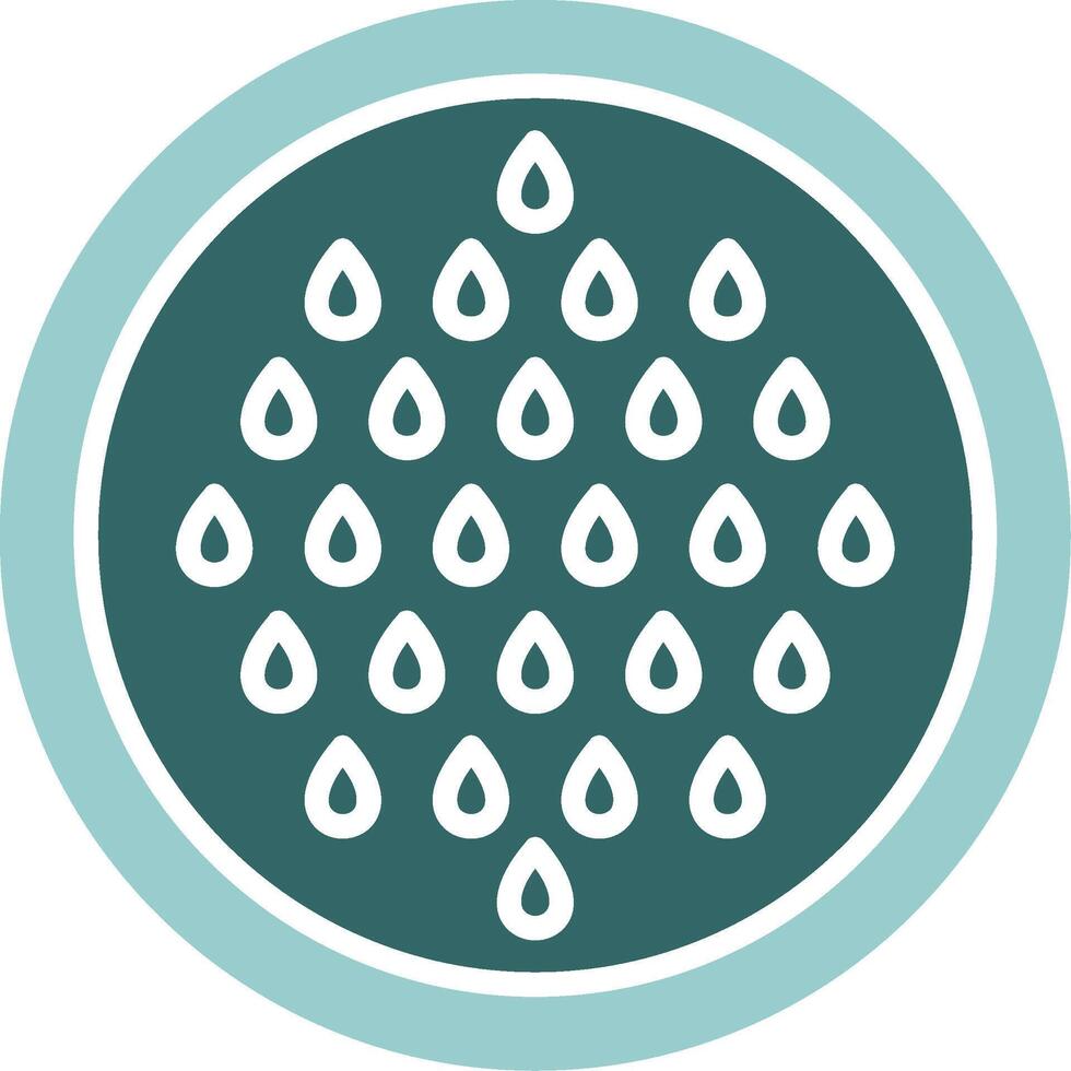Watermelon seeds Two Color Icon Design vector
