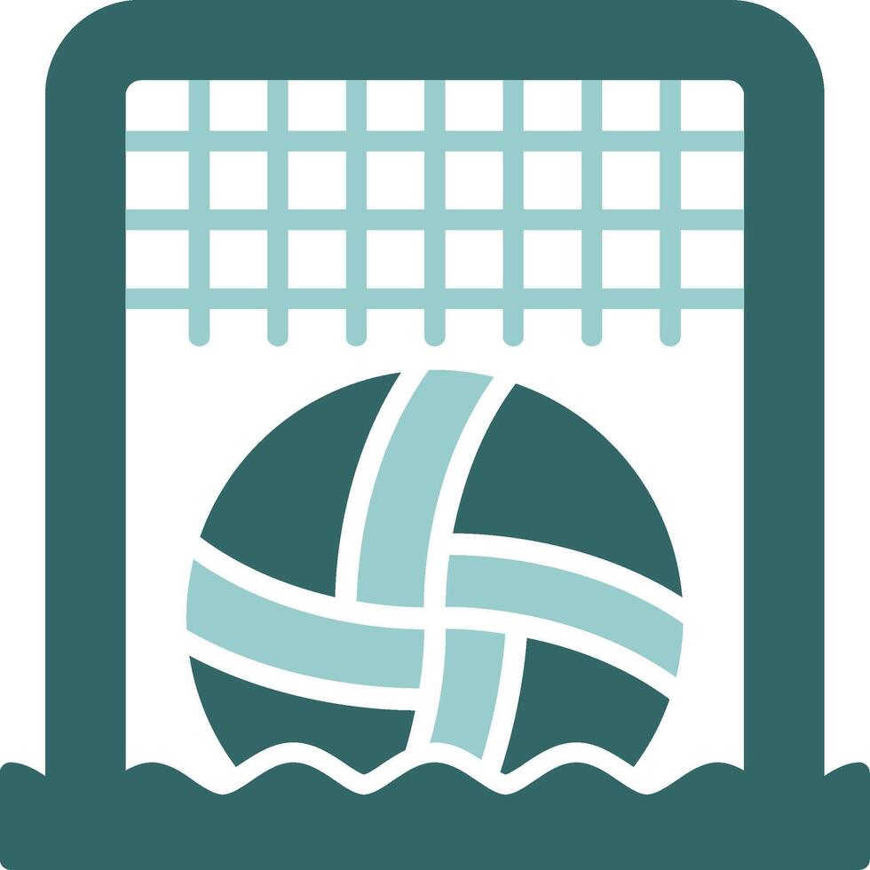 Beach soccer Two Color Icon Design vector