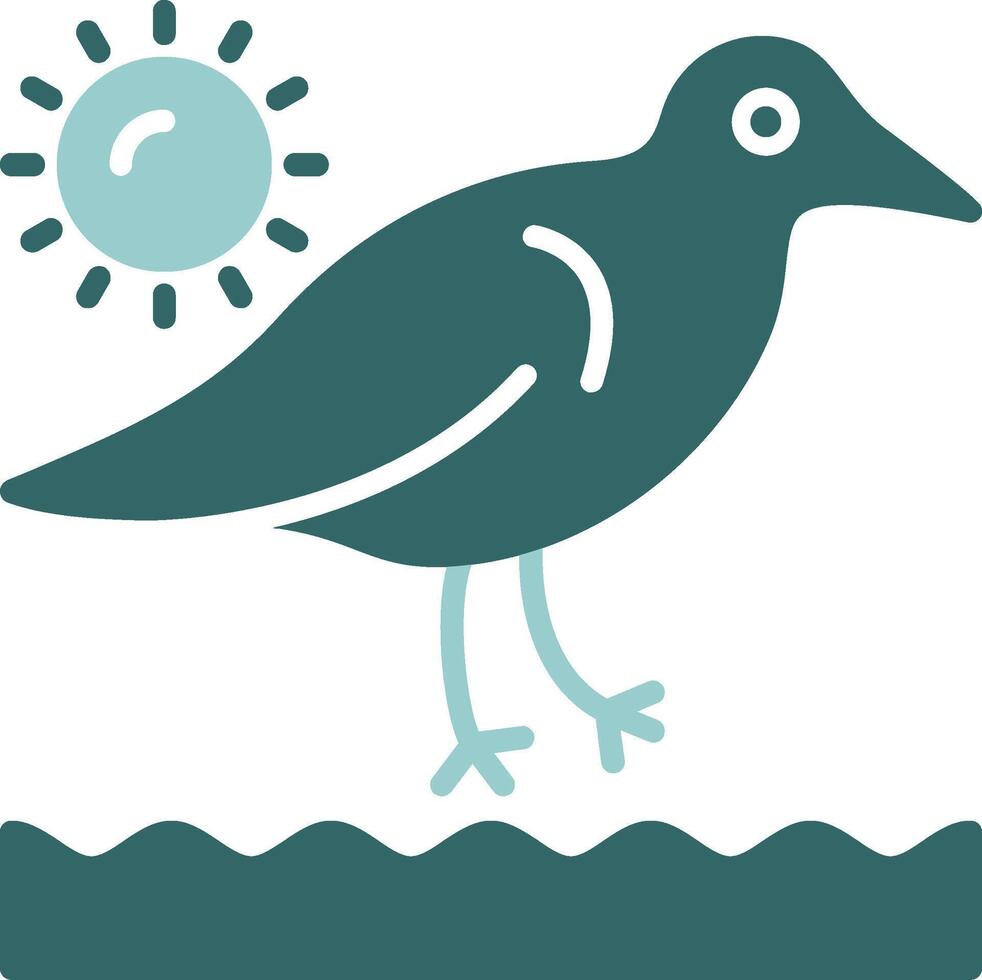 Sandpipers Two Color Icon Design vector