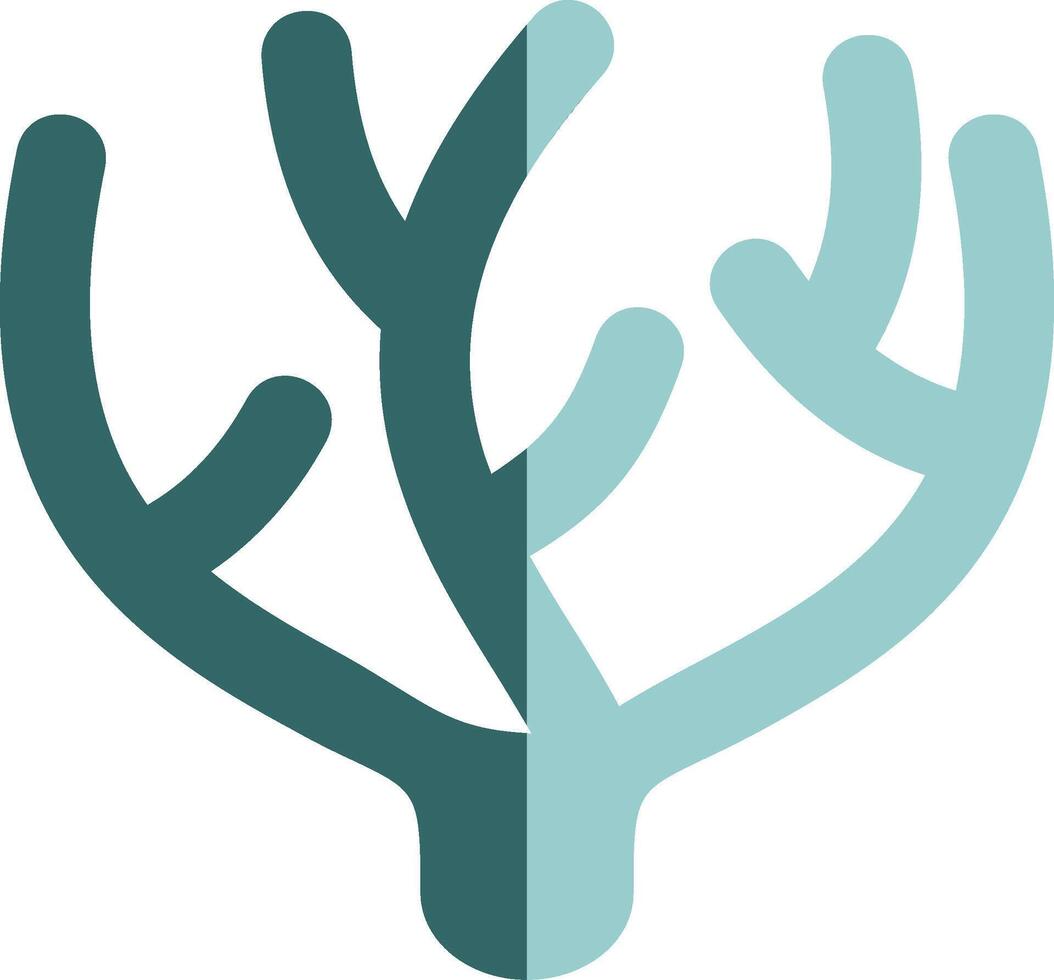 Coral Two Color Icon Design vector