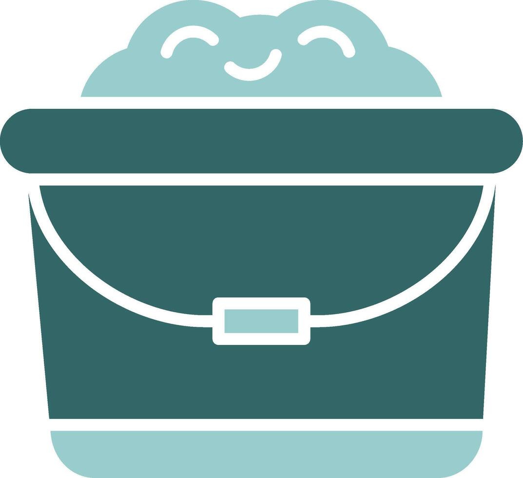 Sand bucket Two Color Icon Design vector