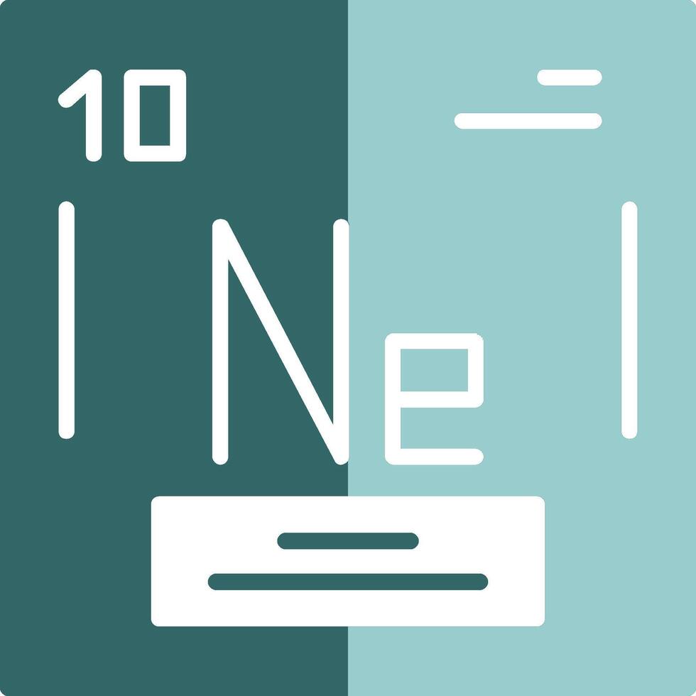 Neon Chemical Element Icon Design vector