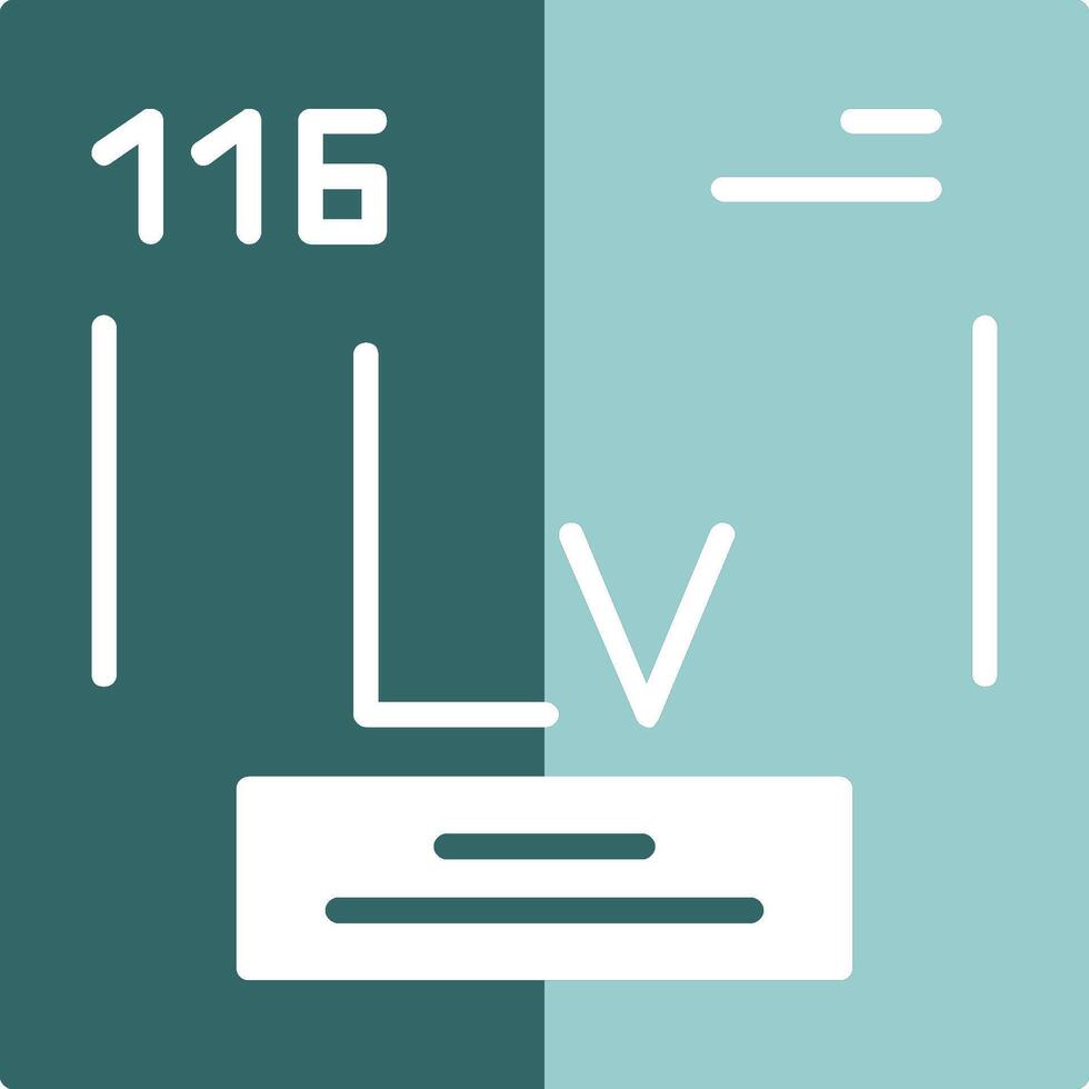 Livermorium Chemical Element Icon Design vector