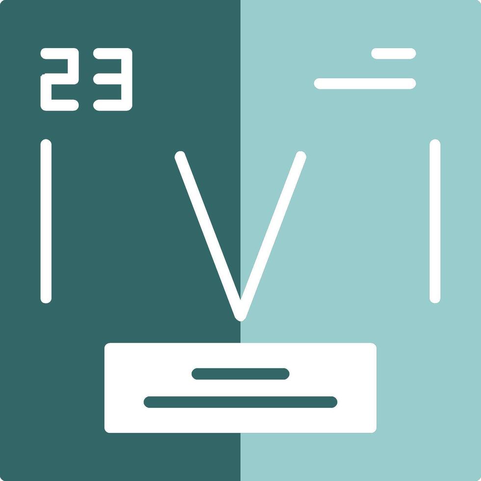 Vanadium Chemical Element Icon Design vector