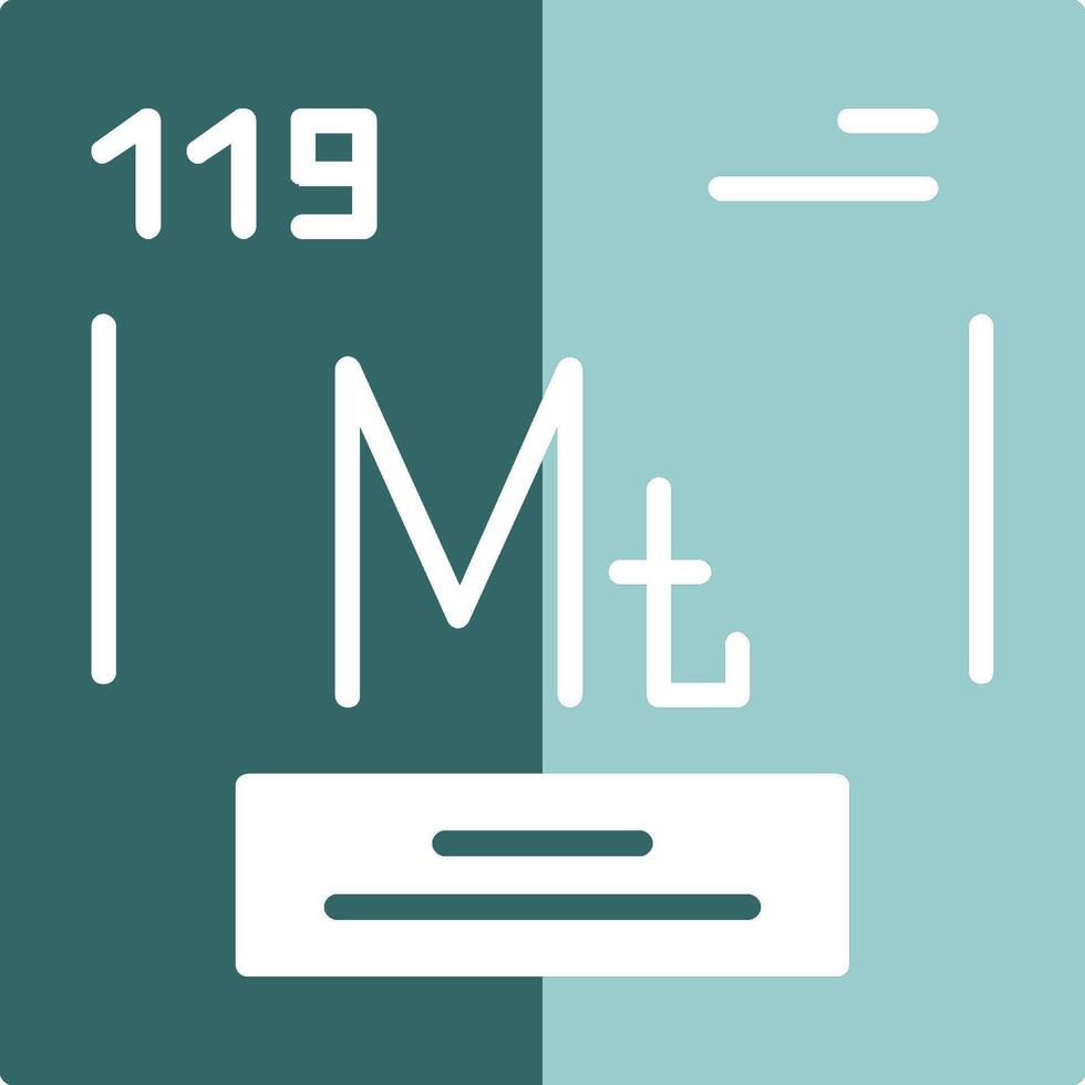 Meitnerium Chemical Element Icon Design vector