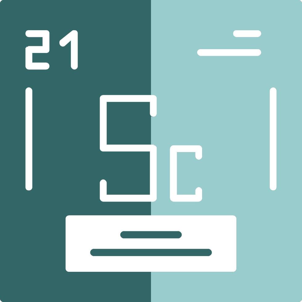 Scandium Chemical Element Icon Design vector