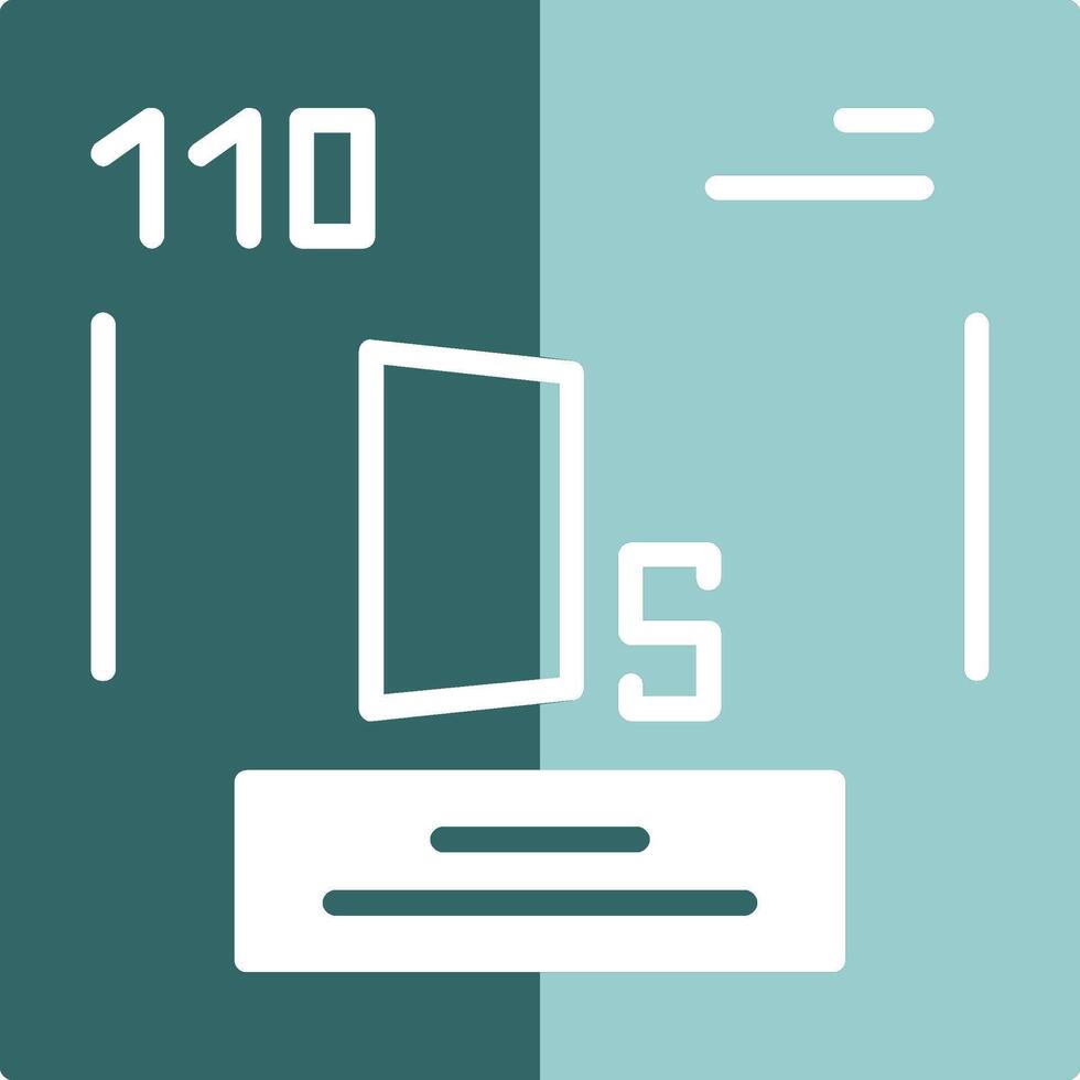 Darmstadtium Chemical Element Icon Design vector