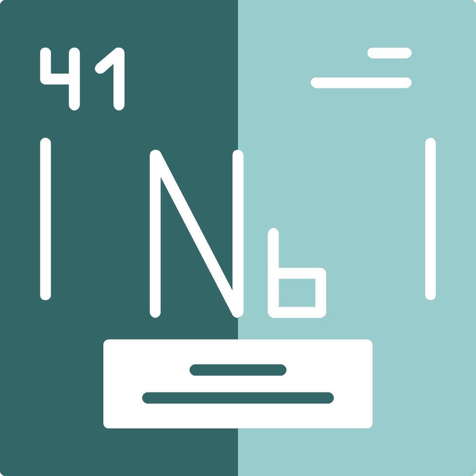 Niobium Chemical Element Icon Design vector