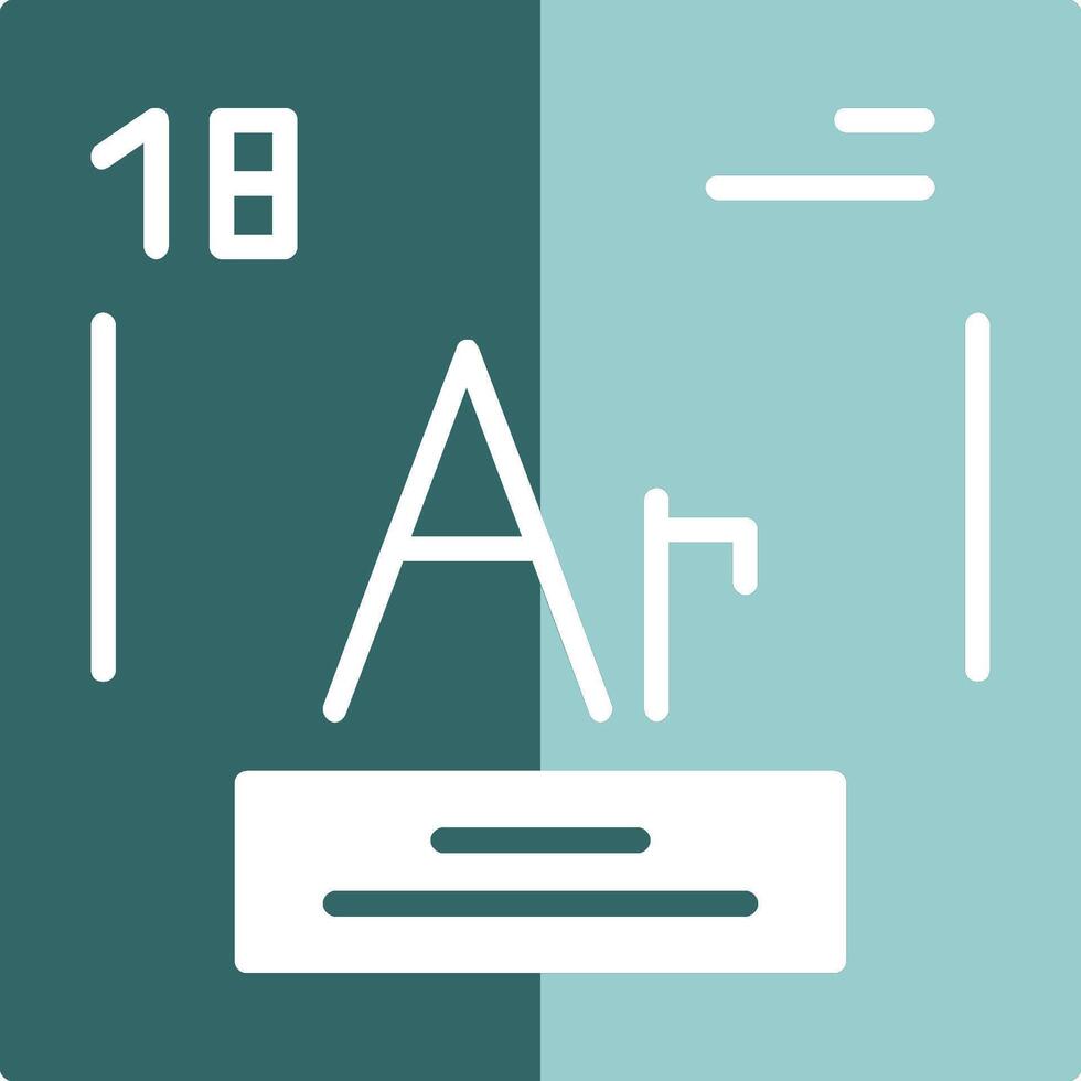 Argon Chemical Element Icon Design vector
