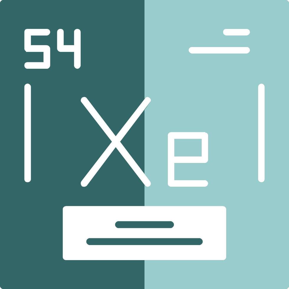Xenon Chemical Element Icon Design vector