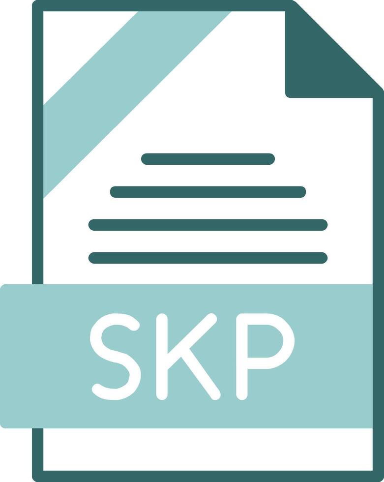 SKP Format Glyph Two Color Style Icon vector