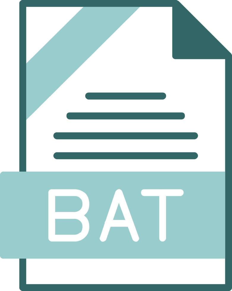 BAT Format Colorful Style Icon vector
