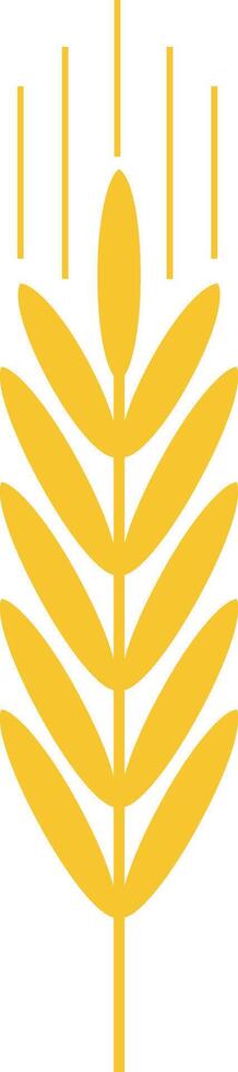 Minimalist illustration of a wheat stalk with grains falling, symbolizing harvest, growth, and the importance of agriculture in providing healthy food vector