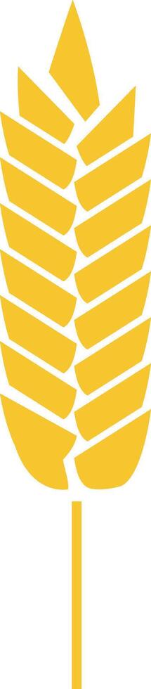 Stylized illustration featuring a wheat stalk adorned with golden grains, representing essential themes of farming, agriculture, harvest, and food production in a vibrant and organic way vector