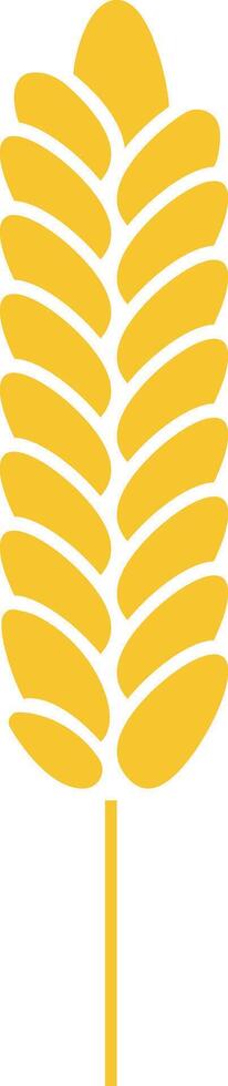 Stylized drawing featuring a single ear of wheat growing against a white background, symbolizing agriculture, farming, and the essential process of food production vector