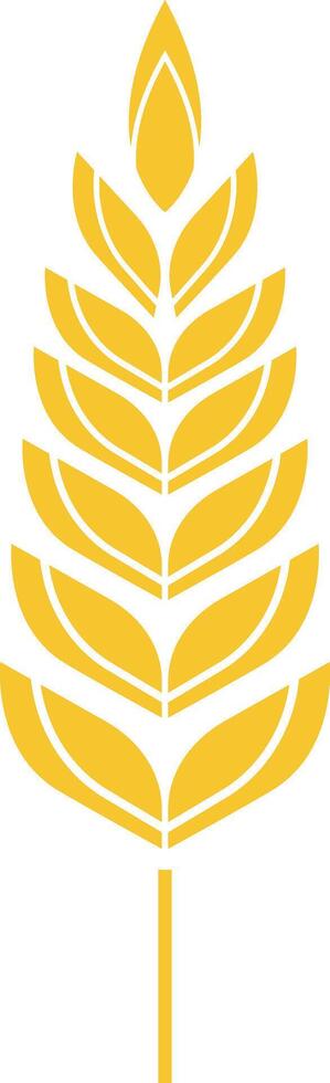 Stylized illustration of a wheat stalk, symbolizing growth, abundance, and the agricultural industry, perfect for representing concepts related to farming, food production, and the harvest season vector