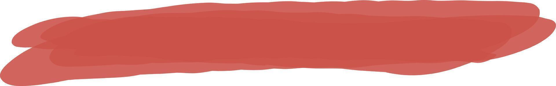 Wide terracotta brush stroke creating a colorful textured banner, perfect for backgrounds, textures and designs, adding a touch of artistic flair to any project vector