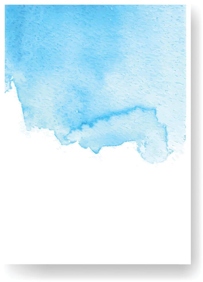 Light blue watercolor gradient filling the top part of a white canvas creating a beautiful and vibrant abstract background, perfect for artistic projects or design needs vector