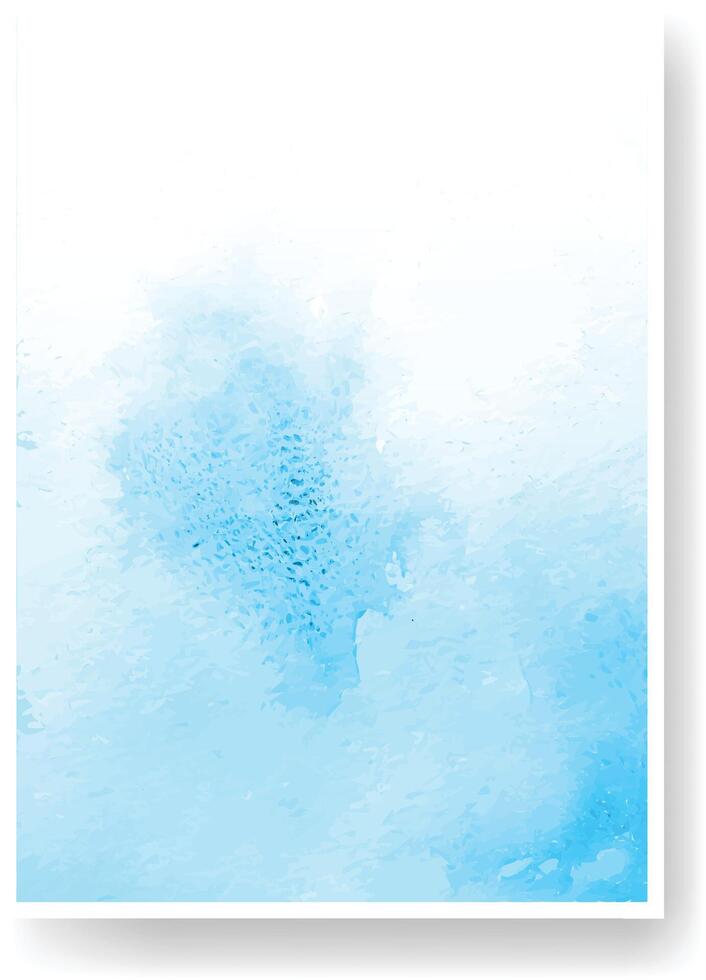 Soft blue watercolor wash creates a textured and ethereal background, perfect for adding a touch of elegance and tranquility to any design project vector