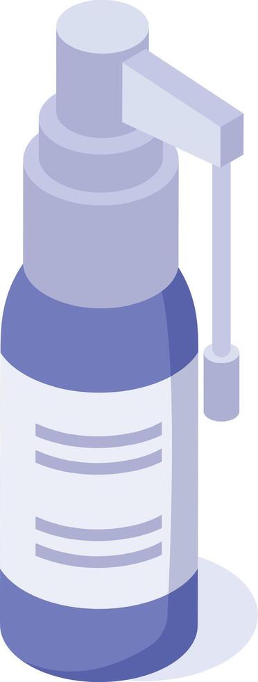 Isometric nasal spray bottle for relieving nasal congestion, providing quick relief from allergies or colds, promoting easier breathing and improved comfort vector