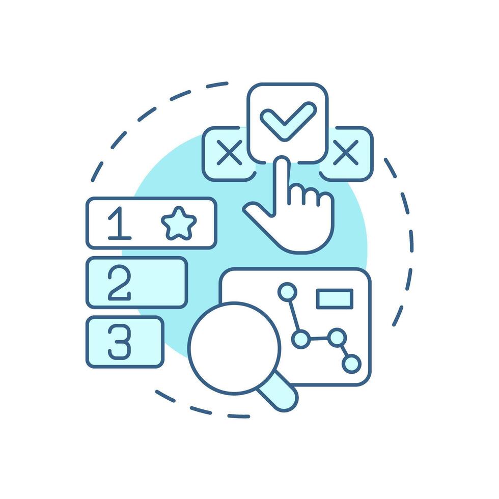 Performance benchmarking soft blue concept icon. Productivity compare. Business processes analytics. Round shape line illustration. Abstract idea. Graphic design. Easy to use in brochure vector