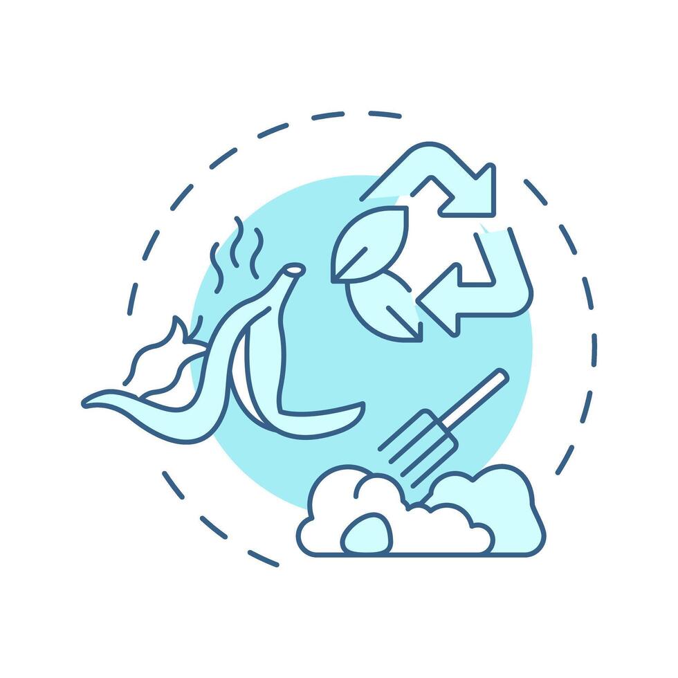 Resource and waste recovery soft blue concept icon. Pollution recycling, reuse. Ecology preservation. Round shape line illustration. Abstract idea. Graphic design. Easy to use in infographic vector