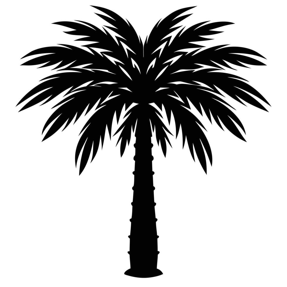 Palm tree silhouette vector