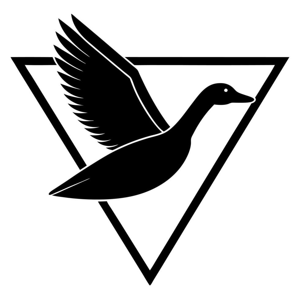 flying duck logo illustration perfect for branding and logos vector