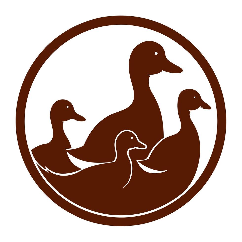 Stylish duck logo illustration suitable for versatile branding vector