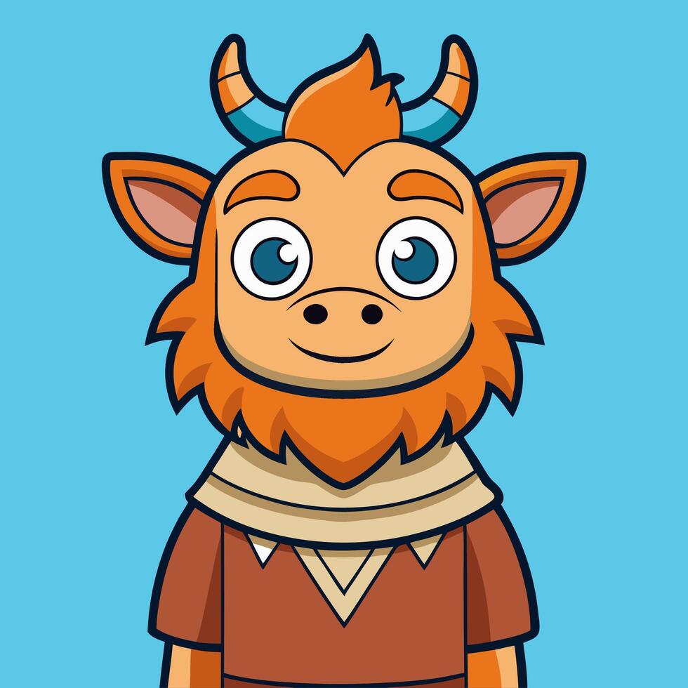 Unique animal illustration with modern and fun design elements. vector