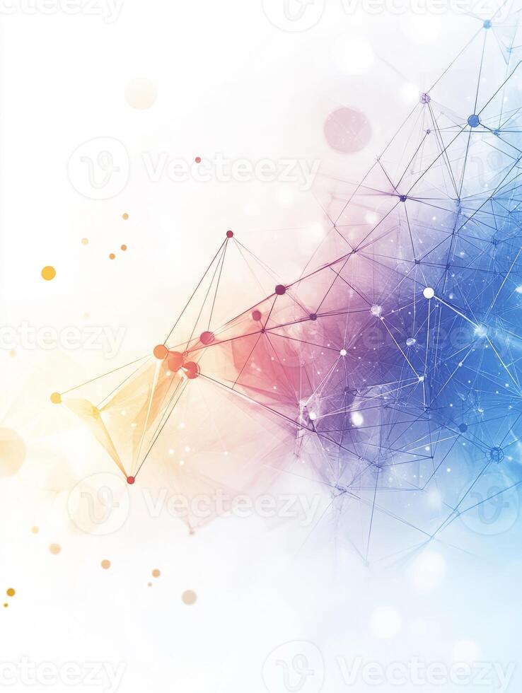 Abstract polygonal network connecting dots and lines creating futuristic technology background photo