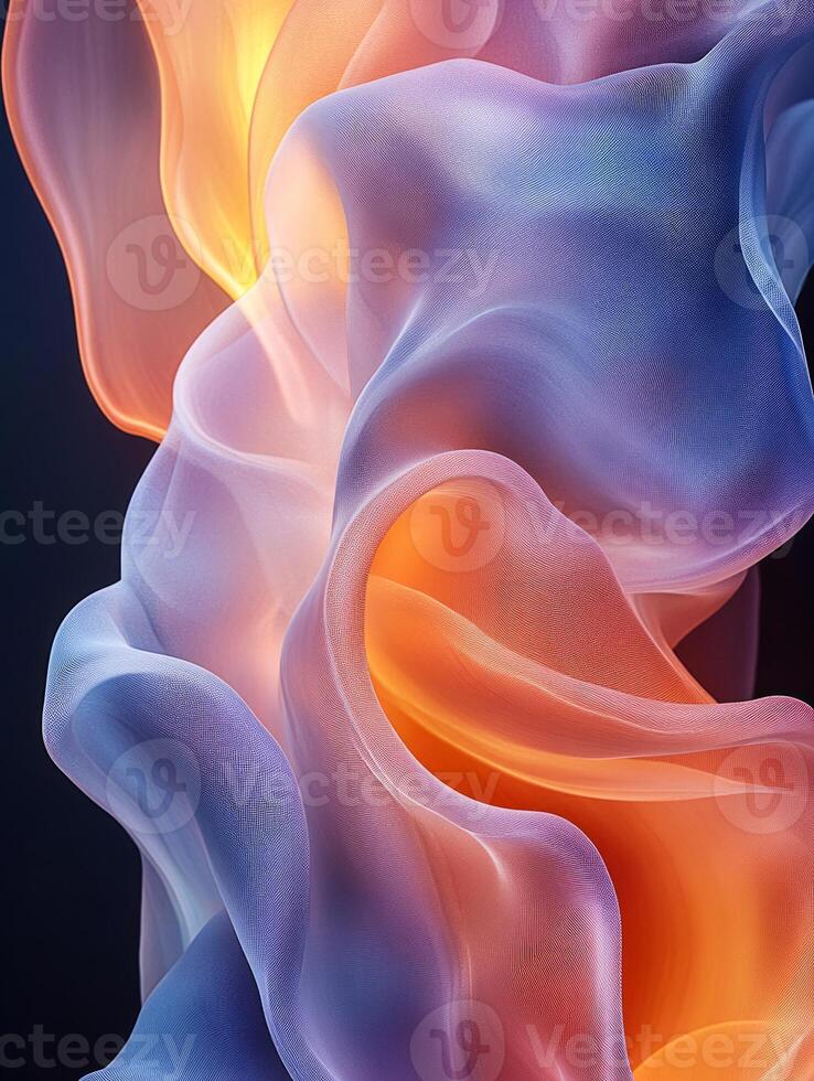 Pastel colored abstract waves flowing photo