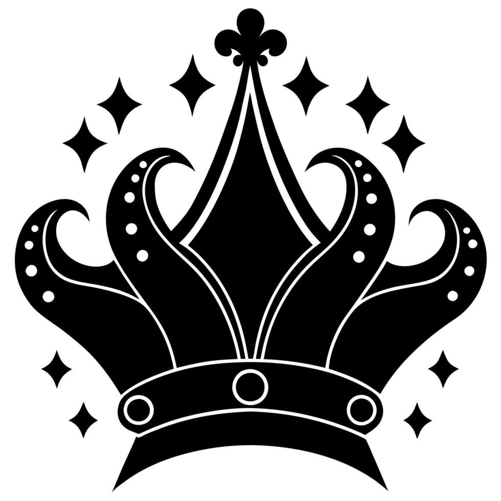 Classic royal crown silhouette for timeless design concepts vector