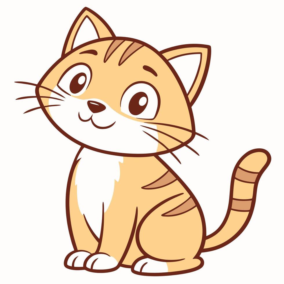 Cute and funny cat illustration ideal for art and design projects vector