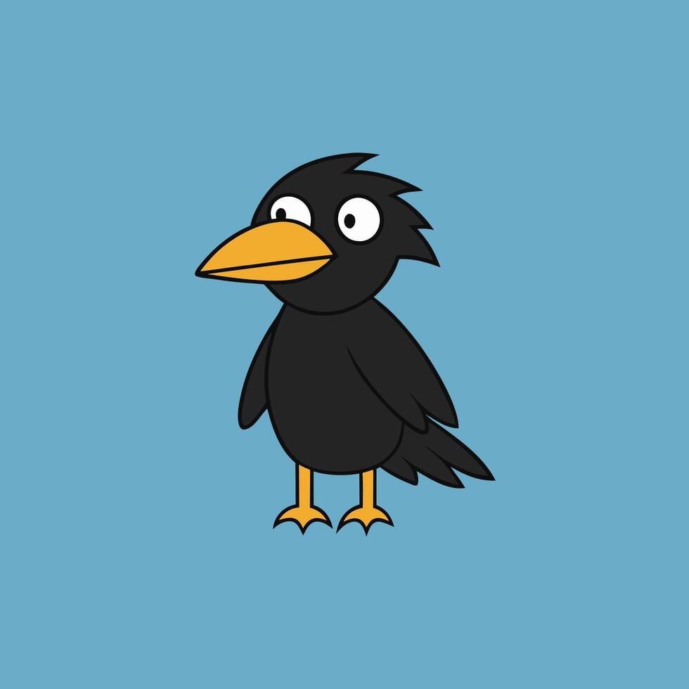 Dark and eerie raven art ideal for spooky designs. vector