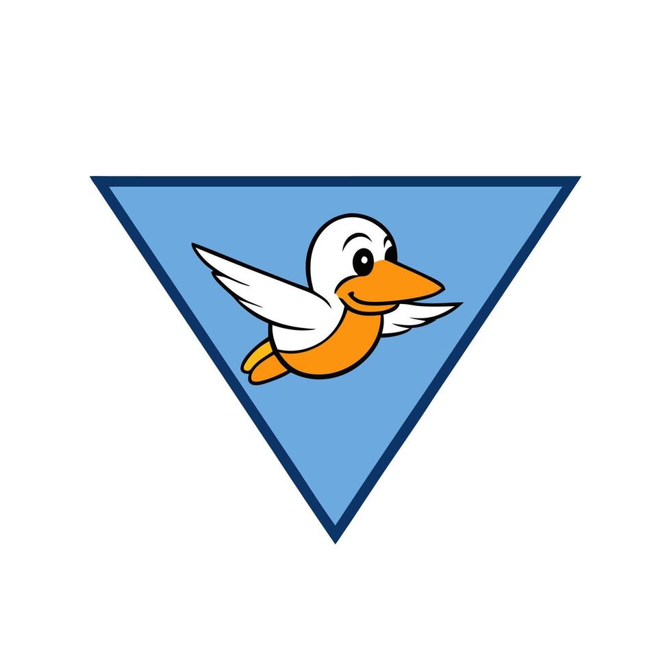 Abstract duck logo art suitable for unique design themes vector