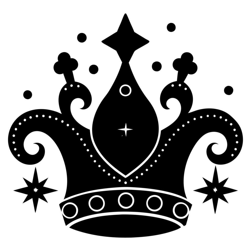 Ornate vintage crown illustration for heraldic decorations vector