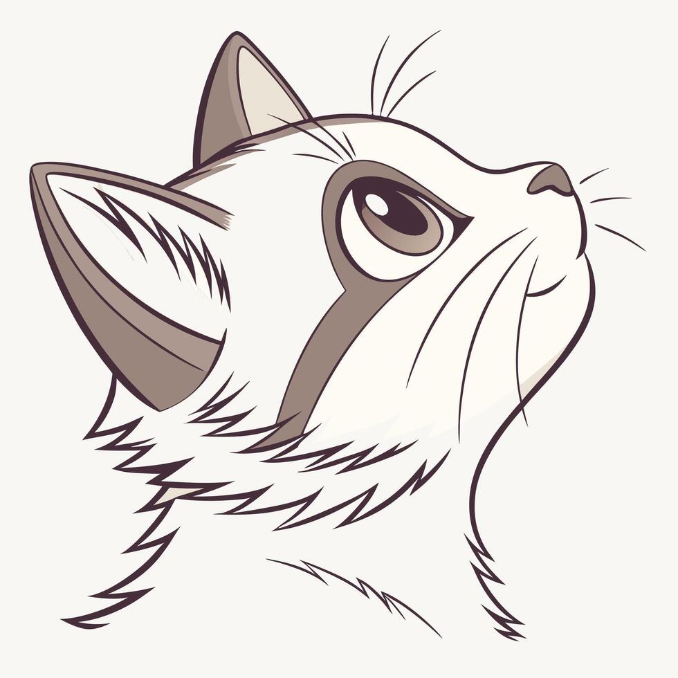 Lovely cat character drawing for pet-themed creative projects vector