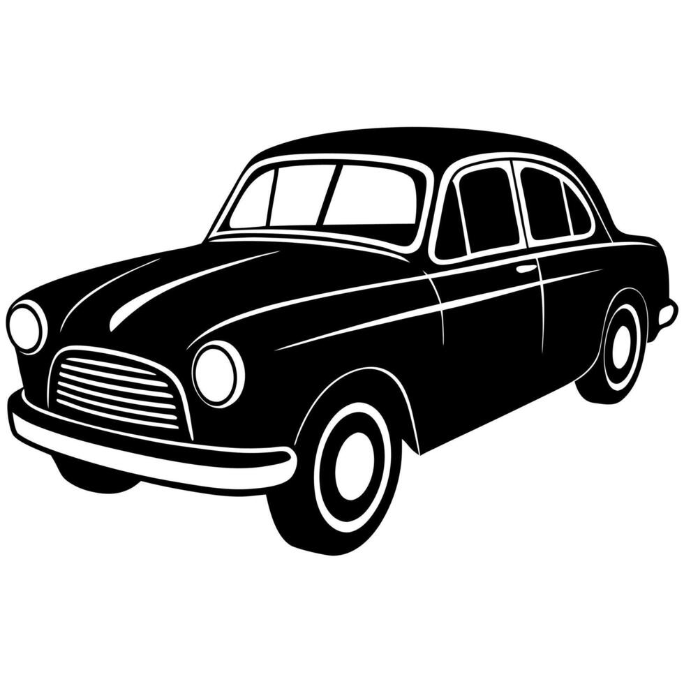 Vintage car silhouette for your design and creative projects. vector