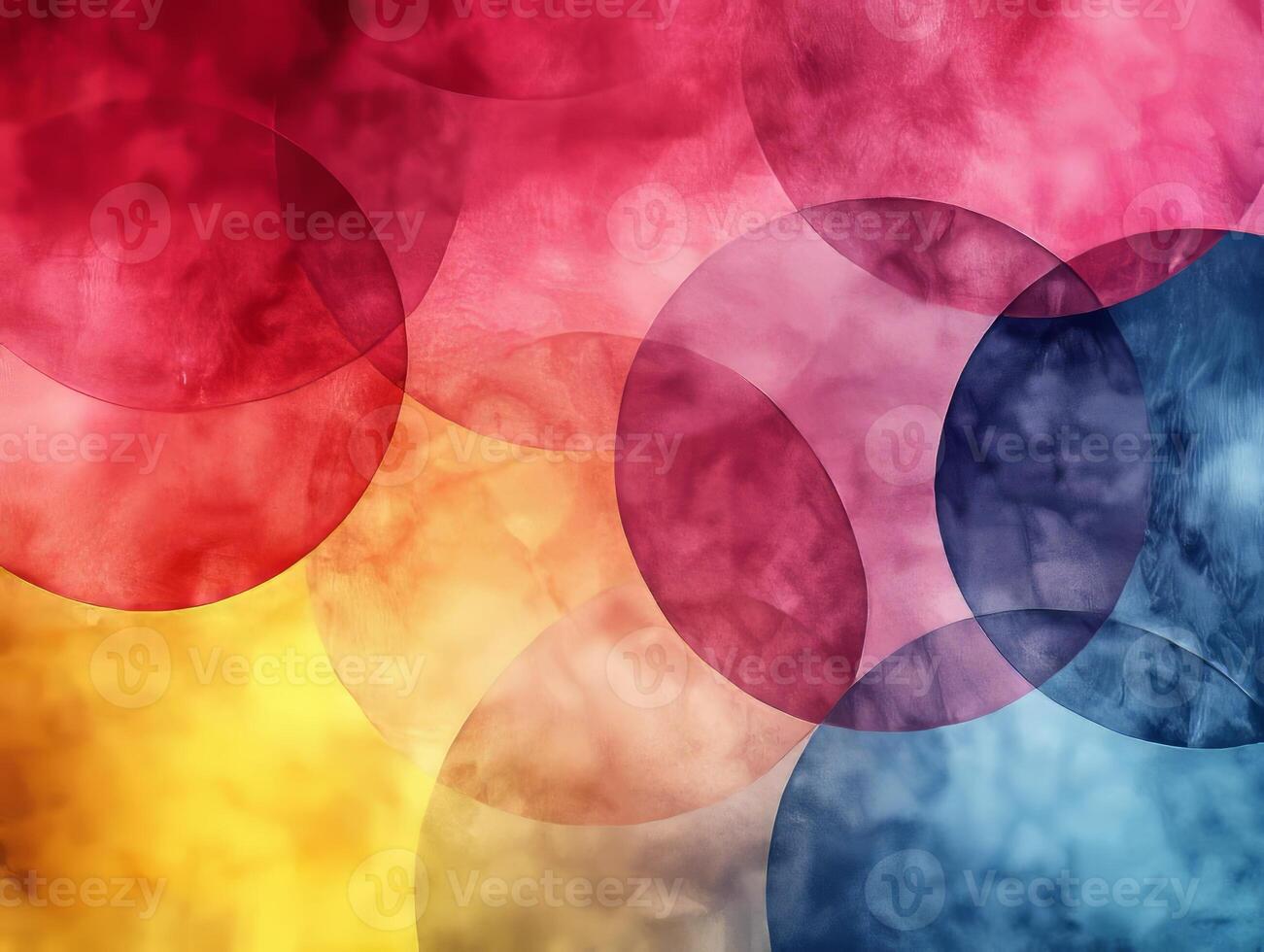 Colorful overlapping circles photo