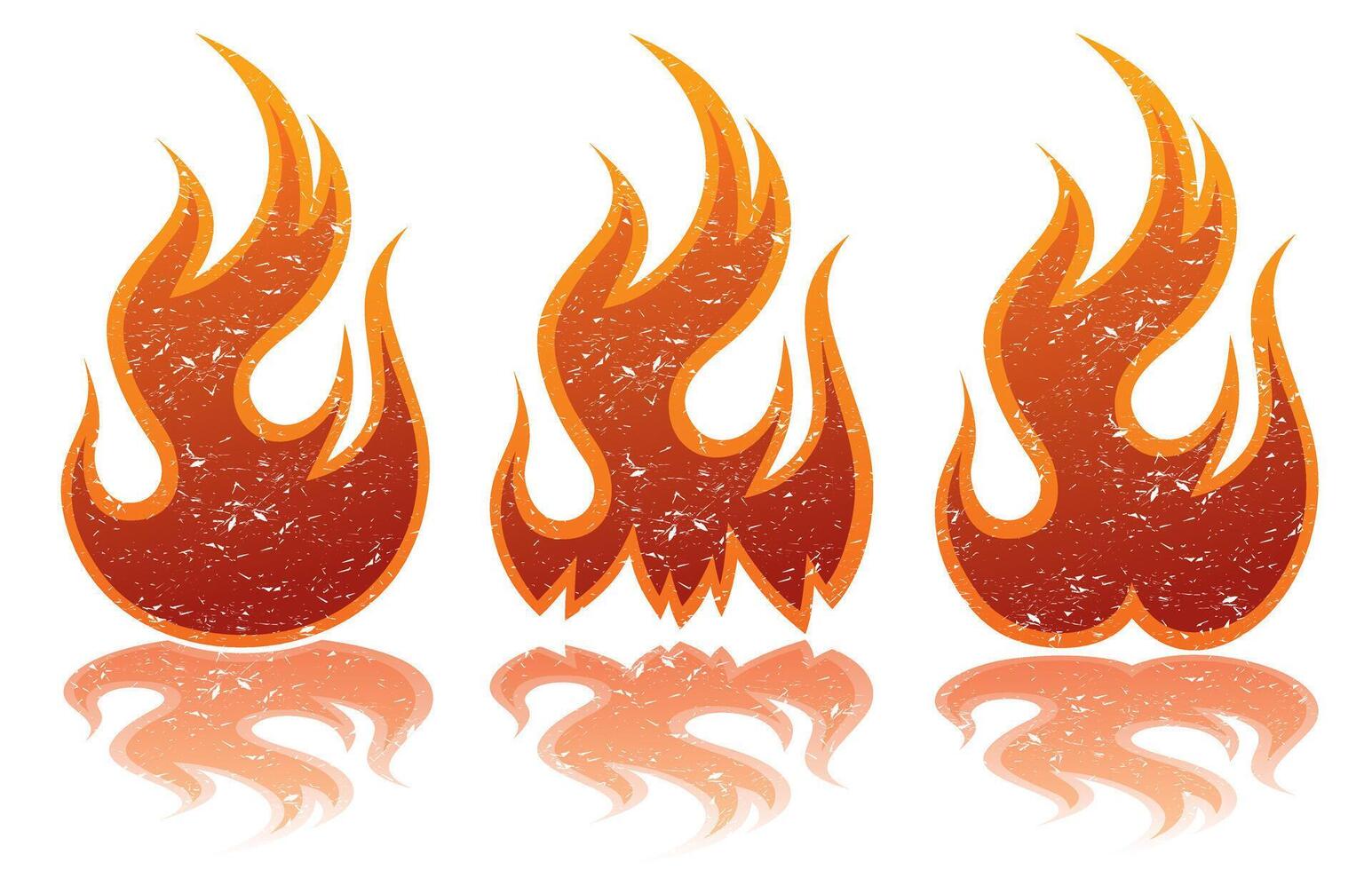 The set symbols of a hot flame. vector