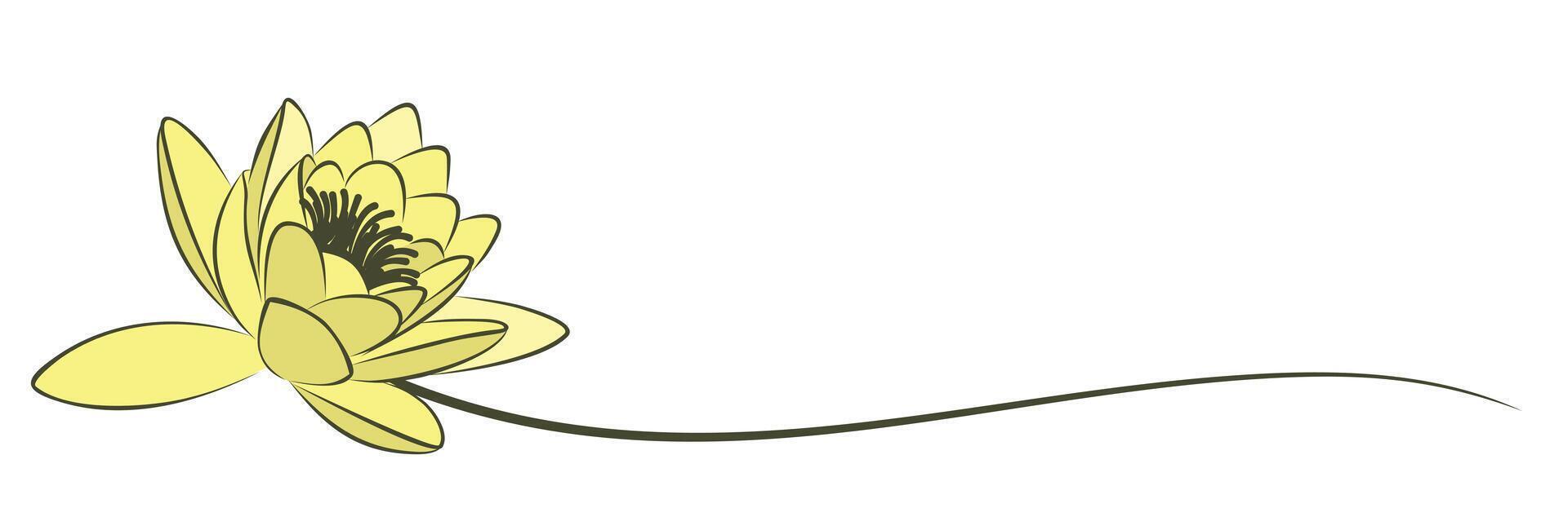 A logo of the stylized yellow lotus. vector