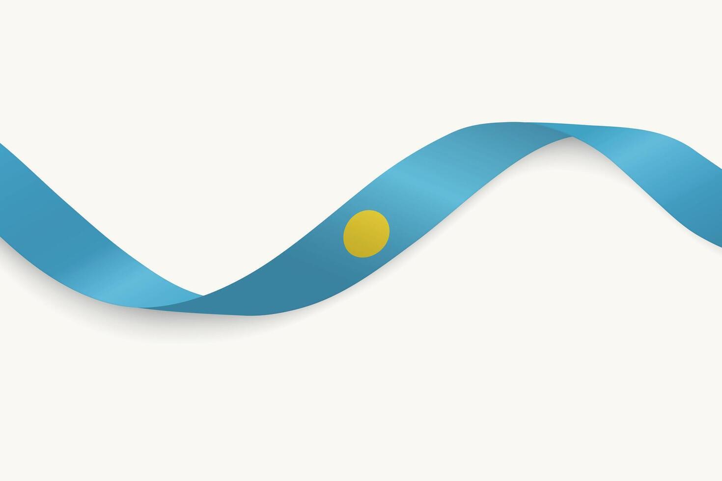 Palau flag on Waving ribbon, white background vector