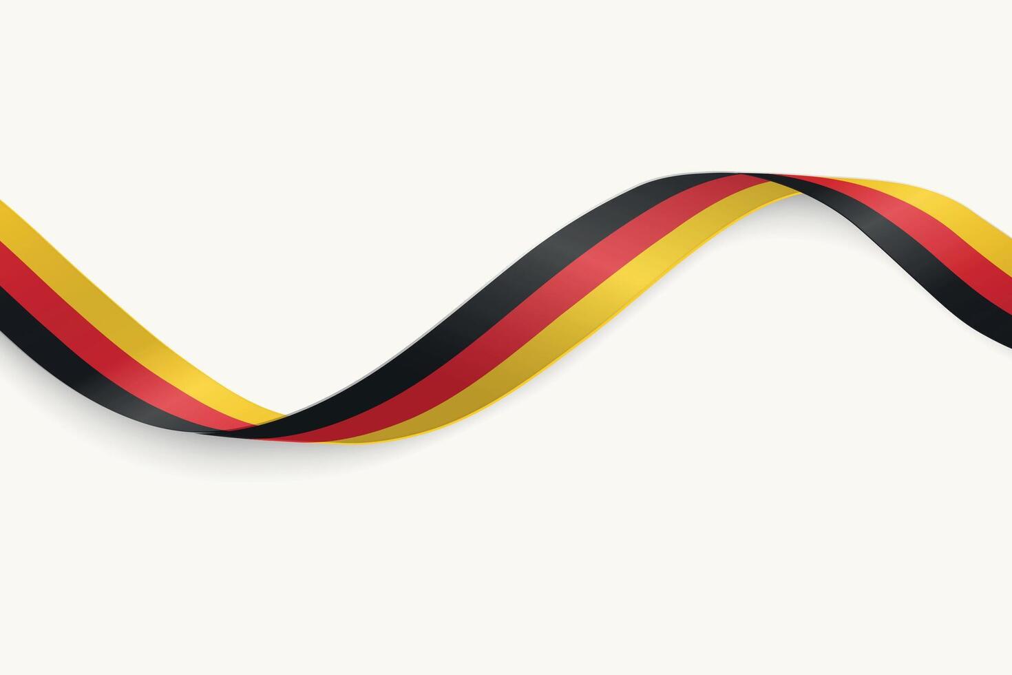 Germany flag on Waving ribbon, white background vector