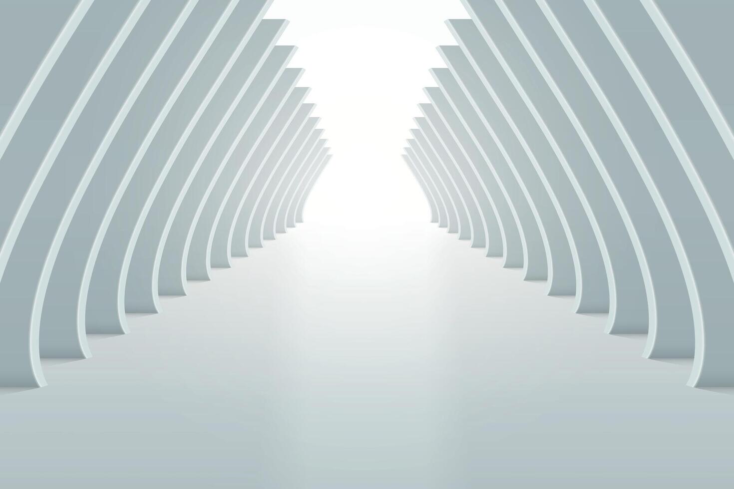 Futuristic Minimalist Architectural Tunnel Design vector