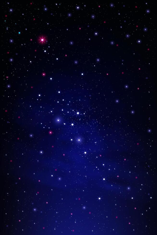 Space Night Sky and Star Background,Starry Universe Blue Sky Galaxy,Cloud with Nebula and Stars in Winter Night,Nature Stardust field in deep universe, Milky way galaxy vector