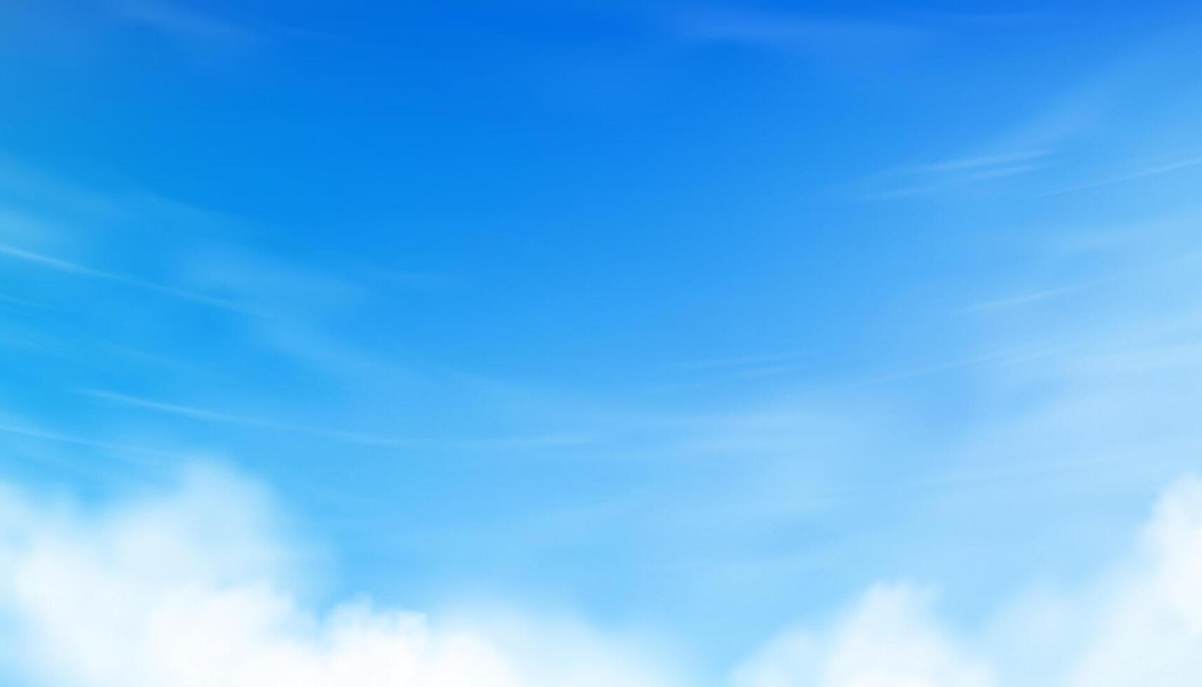 Sky Blue,Cloud Background,Summer clear sky over beach, cartoon horizon beautiful dramatic bright sunlight.Banner panoramic illustration nature landscape white cloudy before sunset in winter vector